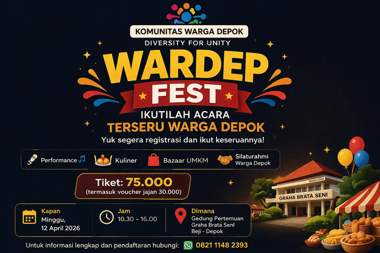 WARDEP FEST Depok Minggu 12 April 2026