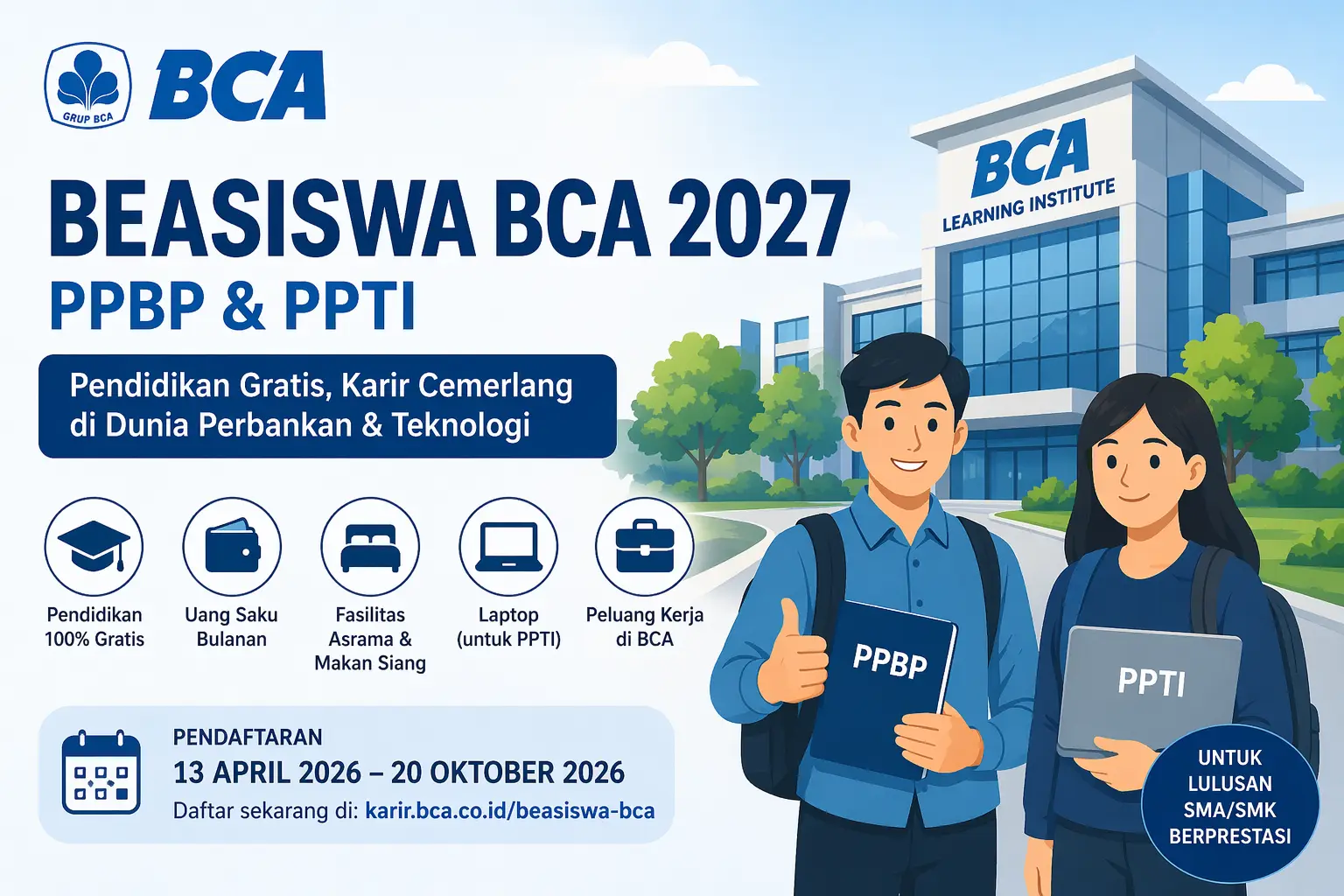 Beasiswa BCA 2027 untuk Lulusan SMA dan SMK Berprestasi