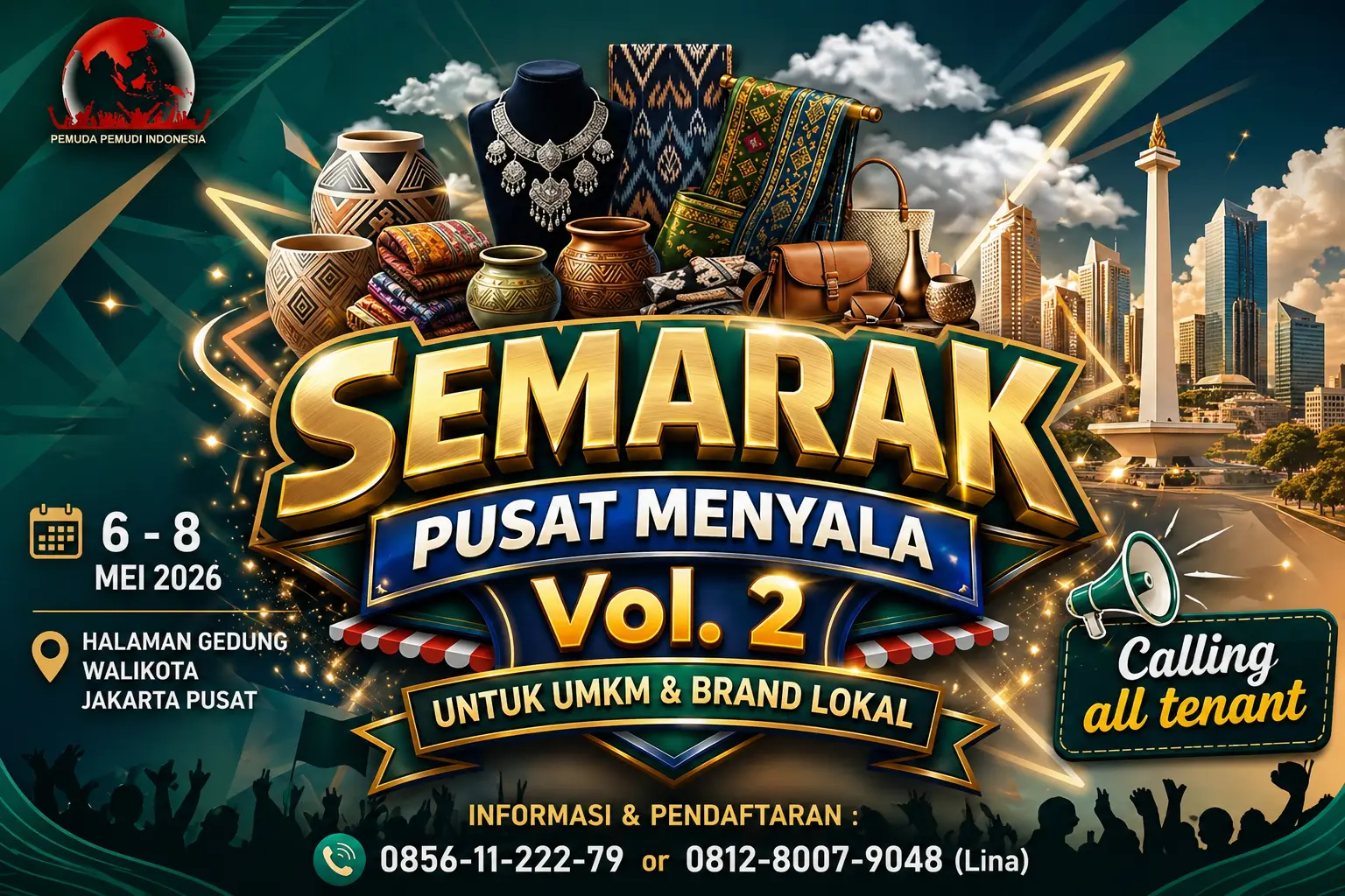 Semarak Pusat Menyala Vol 2 Menghadirkan Ratusan Tenant UMKM di Balai Kota Jakarta Pusat