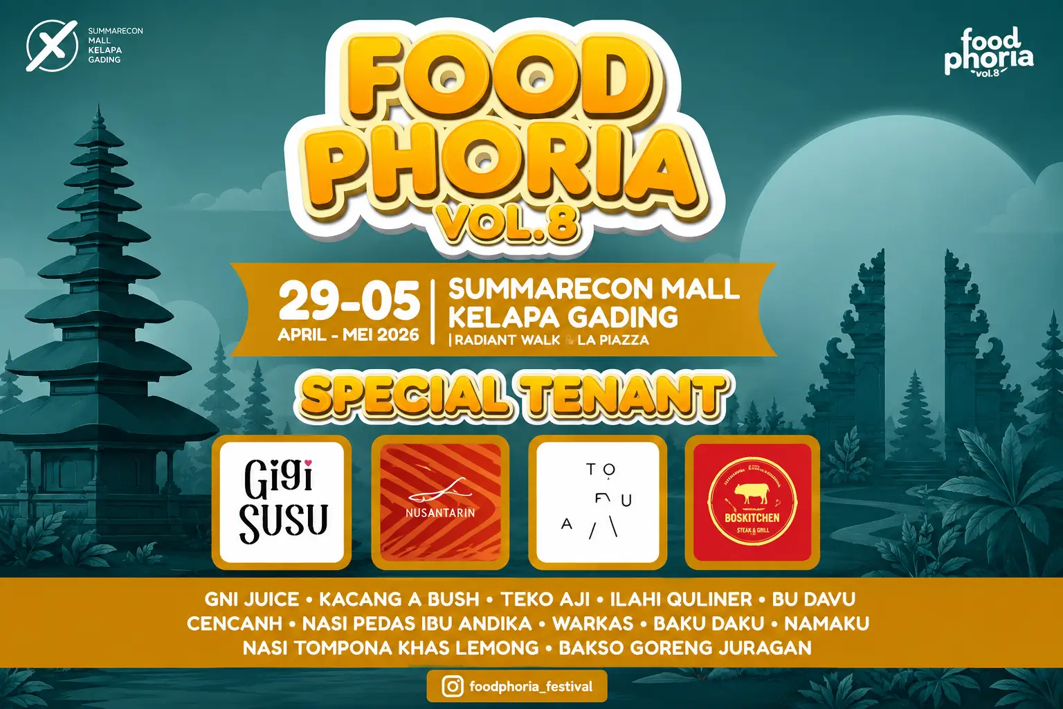 Serbu Gigi Susu & Kuliner Bali Viral di Food Phoria Vol.13 Gading Walk!