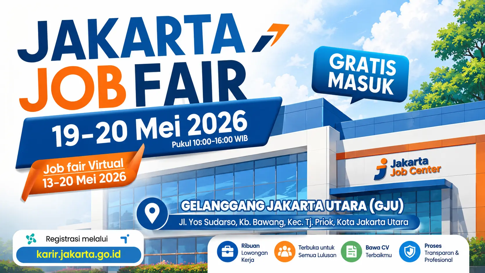 Ratusan Lowongan Kerja Menanti di Bursa Kerja Jakarta Utara