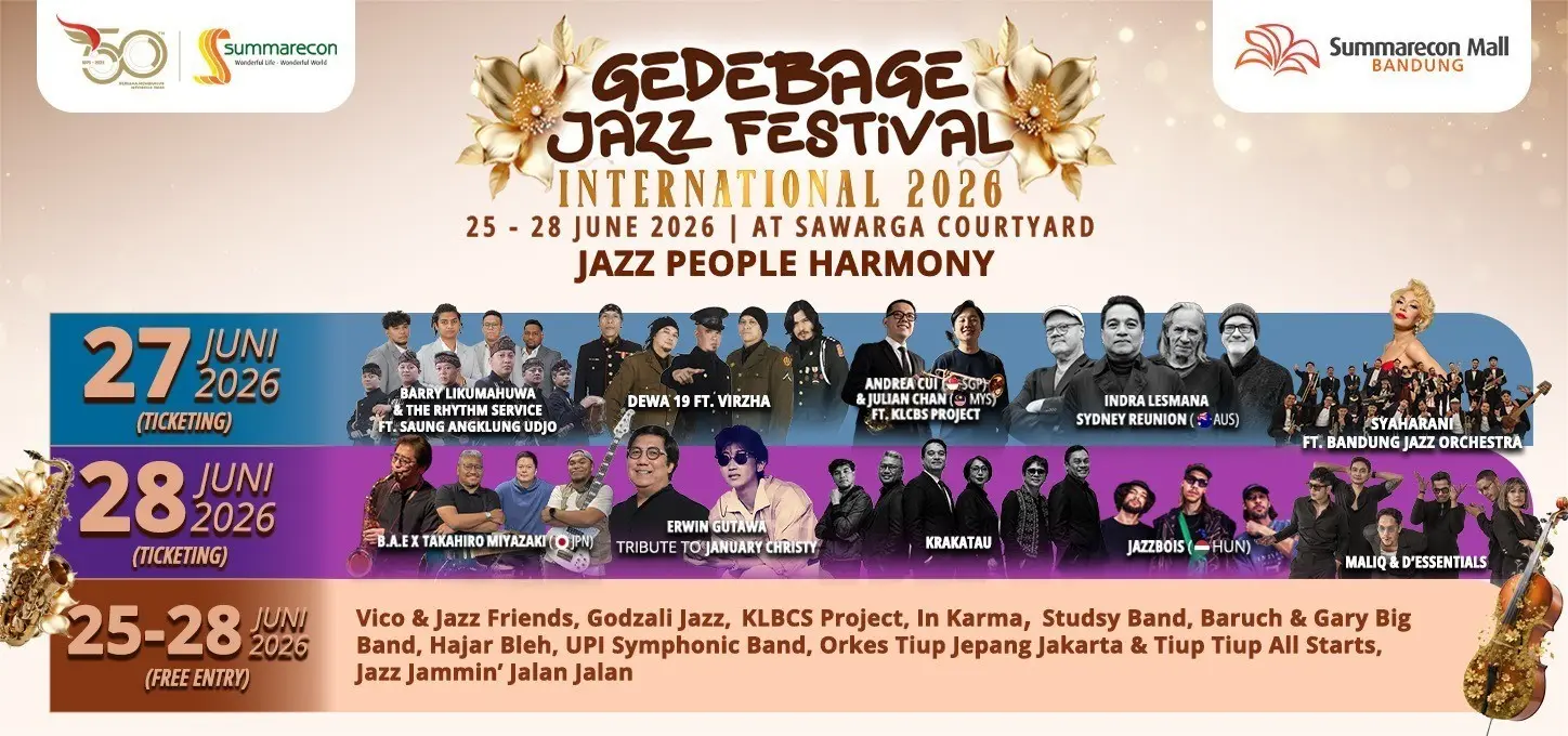 Gedebage Jazz Festival 2026: Jazz Internasional Mampir ke Bandung!